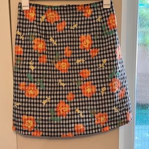 Vintage floral pencil skirt